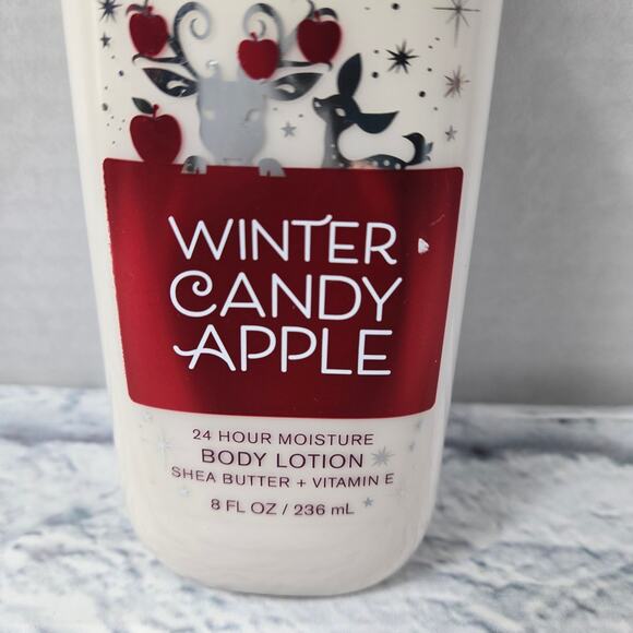 Sealed Bath and Bodyworks Winter Candy Apple 24 Hour Body Lotion 8oz Shea Butter - Picture 3 of 8
